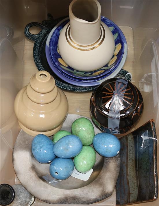 A Chris Speyer, Yerja Ceramics bowl and a collection of modern studio pottery,